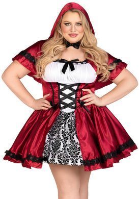 Еротичний костюм Червоної шапочки Leg Avenue Gothic Red Riding Hood 3X&ndash;4X, сукня, накидка &mdash; купити в інтим-бутику EroticToys