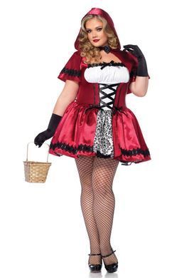 Еротичний костюм Червоної шапочки Leg Avenue Gothic Red Riding Hood 3X&ndash;4X, сукня, накидка &mdash; купити в інтим-бутику EroticToys