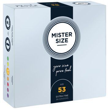 Презервативи Mister Size - pure feel - 53 (36 condoms), товщина 0,05 мм &mdash; купити в інтим-бутику EroticToys