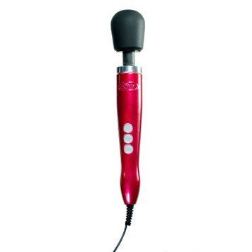 Вібромасажер DOXY Die Cast Red, дуже потужний, живлення 220В, металевий корпус &mdash; купити в інтим-бутику EroticToys
