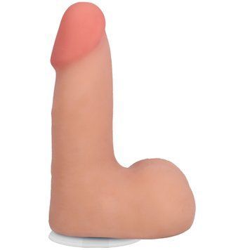 Фалоімітатор Doc Johnson The Realistic Cock ULTRASKYN - 5 Inch with Balls Vanilla &mdash; купити в інтим-бутику EroticToys
