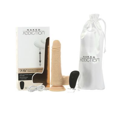 Фалоімітатор з ротацією та пульсацією Naked ADDICTION The Freak 7,5&Prime; Rotating & Thrusting Vibrating &mdash; купити в інтим-бутику EroticToys