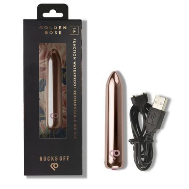 Віброкуля Rocks Off Bullet Golden Rose 16 Settings &mdash; купити в інтим-бутику EroticToys