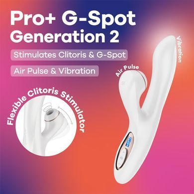 Вакуумний вібратор-кролик Satisfyer Pro+ G-Spot Generation 2 Wihte (м'яте паковання!!!) &mdash; купити в інтим-бутику EroticToys