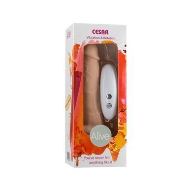 Фалоімітатор з вібрацією і ротацією Alive Cesar Vibro Plus FutureSkyn, діаметр 3,5 см, реалістичний &mdash; купити в інтим-бутику EroticToys