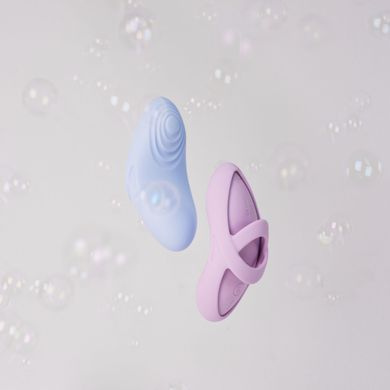 Смарт-вібратор для клітора Svakom Echo 2 Sky Blue, підігрів до 38 &deg;C, знімна насадка на палець &mdash; купити в інтим-бутику EroticToys