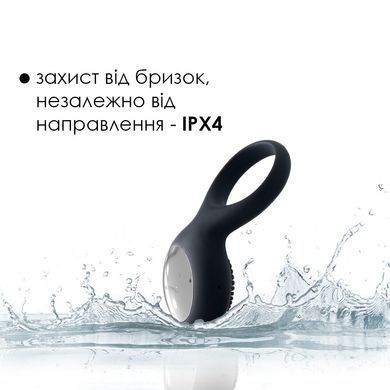 Ерекційне кільце з вібрацією Svakom Tyler Black &mdash; купити в інтим-бутику EroticToys