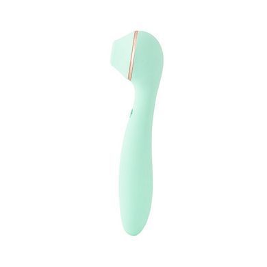 Вакуумний стимулятор з вібратором KISSTOY Polly Max Cyan &mdash; купити в інтим-бутику EroticToys