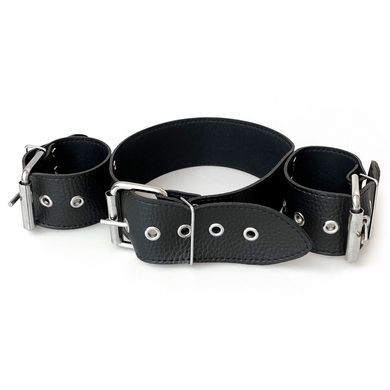 Нашийник з наручниками із натуральної шкіри Art of Sex - Bondage Collar with Handcuffs &mdash; купити в інтим-бутику EroticToys