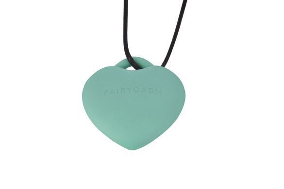 Мінівібратор &laquo;Сердечко&raquo; FairyGasm PleasureStone green, 9 режимів, на шнурку &mdash; купити в інтим-бутику EroticToys
