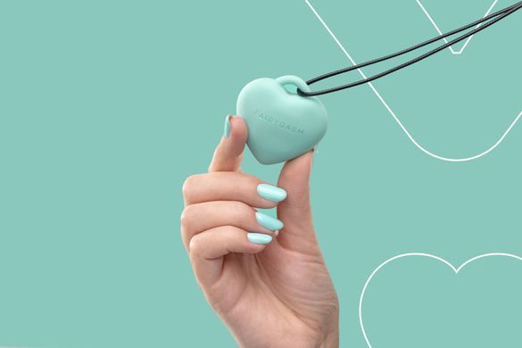 Мінівібратор &laquo;Сердечко&raquo; FairyGasm PleasureStone green, 9 режимів, на шнурку &mdash; купити в інтим-бутику EroticToys