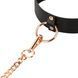 Нашийник з повідцем Rosy Gold - Collar with Leash - Black в інтим-бутику EroticToys