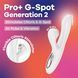 Вакуумний вібратор-кролик Satisfyer Pro+ G-Spot Generation 2 Wihte (м'яте паковання!!!)