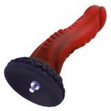 Замовити анонімно: Фалоімітатор для секс-машин Hismith 8.35&Prime; Curved Silicone Dildo Red Monster Series, система KlicLok