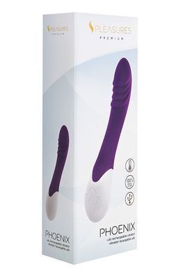 Вібратор S Pleasures Premium Phoenix, для точки G, фіолетовий, водостійкий, 16 видів вібрації, нагрів &mdash; купити в інтим-бутику EroticToys