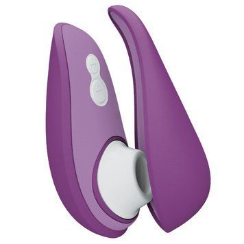 Вакуумний кліторальний стимулятор Womanizer Liberty 2 Purple, 8 режимів, магнітна кришечка &mdash; купити в інтим-бутику EroticToys