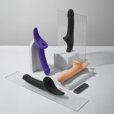 Вібронасадка для страпону з вакуумною стимуляцією Strap-On-Me Multi Orgasm Dildo L Purple &mdash; купити в інтим-бутику EroticToys