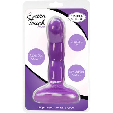 Насадка на палець Simple&True Extra Touch Finger Dong Purple &mdash; купити в інтим-бутику EroticToys