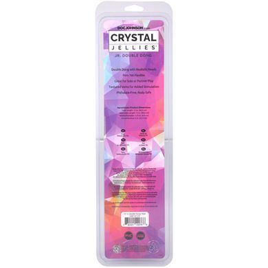 Фалоімітатор двосторонній Doc Johnson Crystal Jellies 12" Jr. Double Dong Teal &mdash; купити в інтим-бутику EroticToys