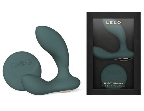 Масажер простати LELO Hugo 2 Remote Green, 2 мотори, дуже потужний, пульт ДК &mdash; купити в інтим-бутику EroticToys
