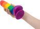 Райдужний фалоімітатор ADDICTION - JUSTIN - 8 "- RAINBOW, 20,3 см, силікон, вібропуля в подарунок в інтим-бутику EroticToys