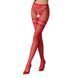 Сітчасті колготки з відкритим доступом Passion S015 One Size, Red, імітація панчіх і трусиків в інтим-бутику EroticToys