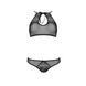Комплект: бра, трусики з ажурним декором та відкритим кроком Passion URSULA SET XXL/XXXL, black в інтим-бутику EroticToys