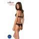 Комплект: бра, трусики з ажурним декором та відкритим кроком Passion URSULA SET XXL/XXXL, black в інтим-бутику EroticToys