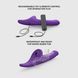 Вібронасадка для страпону з вакуумною стимуляцією Strap-On-Me Multi Orgasm Dildo L Purple в інтим-бутику EroticToys