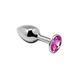 Металева анальна пробка з кристалом Alive Mini Metal Butt Plug Pink S в інтим-бутику EroticToys