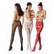 Сітчасті колготки з відкритим доступом Passion S015 One Size, Red, імітація панчіх і трусиків в інтим-бутику EroticToys