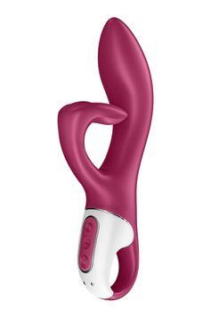 Вібратор-кролик із потрійним відростком Satisfyer Embrace me Berry, 2 мотори, діаметр 3,6 см &mdash; купити в інтим-бутику EroticToys