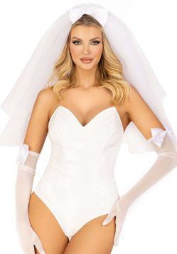 Фата нареченої Leg Avenue Tiered bridal veil O/S Whie &mdash; купити в інтим-бутику EroticToys