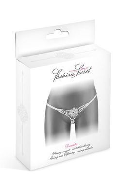 Трусики-стрінги з доступом Fashion Secret DANUTA White &mdash; купити в інтим-бутику EroticToys