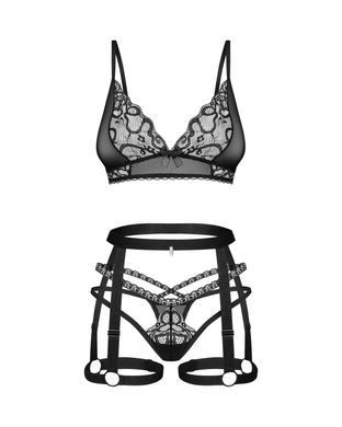 Замовити анонімно: Комплект Obsessive Blomentis 3-pcs set, M/L, м’який ліф, стрінги зі стрепами, пояс із гартерами Комплект Obsessive Blomentis 3-pcs set, M/L, м’який ліф, стрінги зі стрепами, пояс із гартерами — купити в інтим-бутику EroticToys