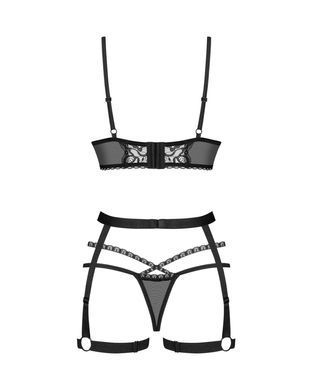Замовити анонімно: Комплект Obsessive Blomentis 3-pcs set, M/L, м’який ліф, стрінги зі стрепами, пояс із гартерами Комплект Obsessive Blomentis 3-pcs set, M/L, м’який ліф, стрінги зі стрепами, пояс із гартерами — купити в інтим-бутику EroticToys