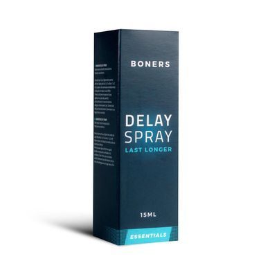 Спрей-пролонгатор Boners Delay Spray 15 мл, легкий анестетик лаурет-9 + метил лактат &mdash; купити в інтим-бутику EroticToys