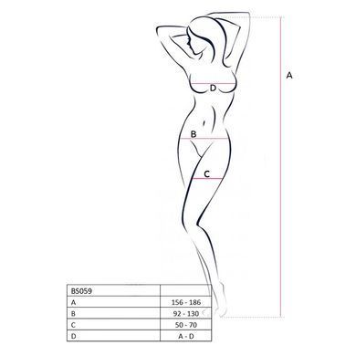 Бодістокінг Passion BS059 white, комбінезон, імітація панчох &mdash; купити в інтим-бутику EroticToys