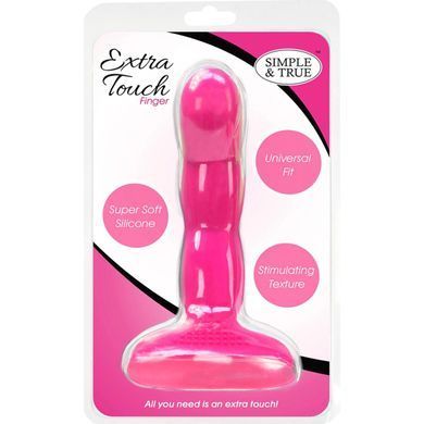Насадка на палець Simple&True Extra Touch Finger Dong Pink &mdash; купити в інтим-бутику EroticToys