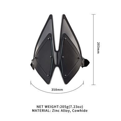 Маска на очі LOCKINK Vixen Blindfold, чорна, натуральна шкіра, регульований обсяг &mdash; купити в інтим-бутику EroticToys