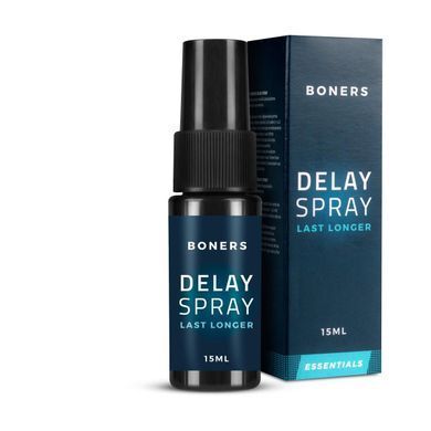 Спрей-пролонгатор Boners Delay Spray 15 мл, легкий анестетик лаурет-9 + метил лактат &mdash; купити в інтим-бутику EroticToys