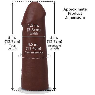 Фалоімітатор Doc Johnson The Realistic Cock ULTRASKYN - 5 Inch Chocolate &mdash; купити в інтим-бутику EroticToys