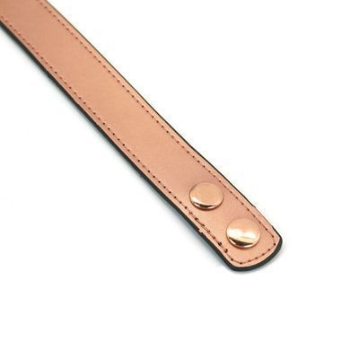 Нашийник із затискачами для сосків Liebe Seele Rose Gold Memory Collar with Nipple Clamps, шкіра &mdash; купити в інтим-бутику EroticToys