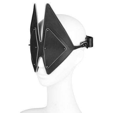 Маска на очі LOCKINK Vixen Blindfold, чорна, натуральна шкіра, регульований обсяг &mdash; купити в інтим-бутику EroticToys