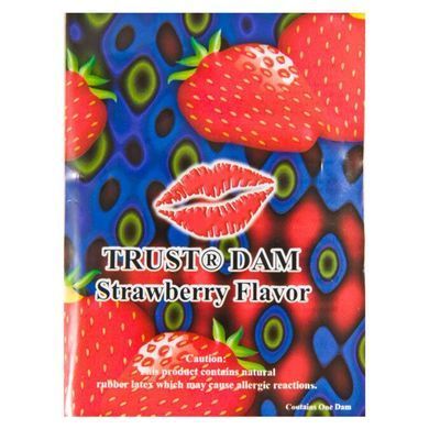 Латексна серветка Latex Dental Dams Strawberry 1 шт &mdash; купити в інтим-бутику EroticToys