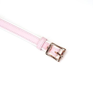 Шкіряна маска на очі Liebe Seele White & Pink Fairy Goat Leather Blindfold &mdash; купити в інтим-бутику EroticToys