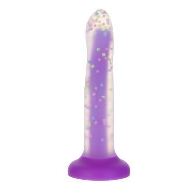 Фалоімітатор, що світиться в темряві, ADDICTION Rave 8&Prime;, Glow in the Dark Dildo Purple Confetti, 20,3 см &mdash; купити в інтим-бутику EroticToys