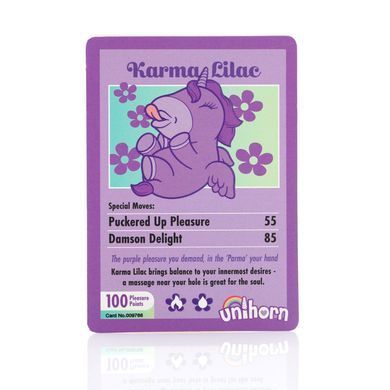 Вібратор-єдиноріжка Unihorn &ndash; Karma Lilac, з пульсацією &mdash; купити в інтим-бутику EroticToys