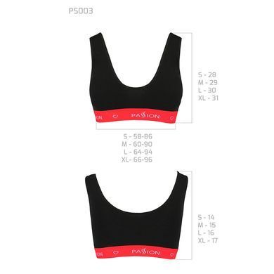 Спортивний топ на широких бретелях Passion PS003 TOP XL, black &mdash; купити в інтим-бутику EroticToys