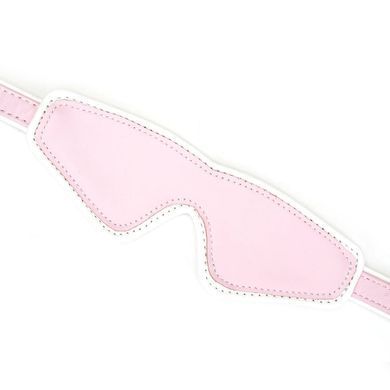 Шкіряна маска на очі Liebe Seele White & Pink Fairy Goat Leather Blindfold &mdash; купити в інтим-бутику EroticToys